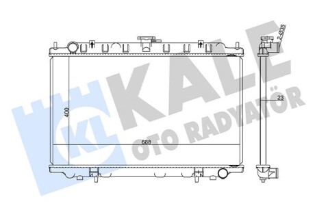 NISSAN радіатор охолодження Maxima QX IV 2.0/3.0 95- Kale 348405