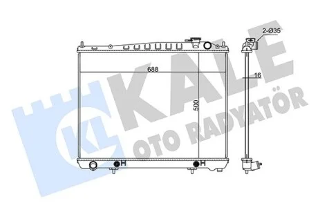 KALE NISSAN Радиатор охлаждения Pathfinder 3.3/3.5 97- Kale 348410