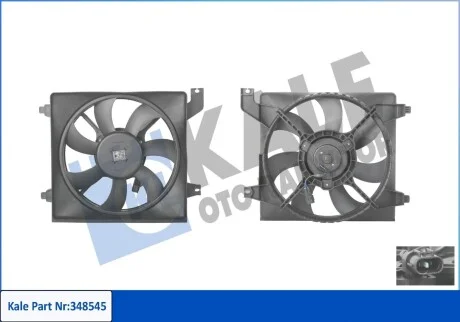 Вентилятор охолодження радіатора з кожухом Hyundai Accent Era KALE OTO RADYATOR Kale 348545