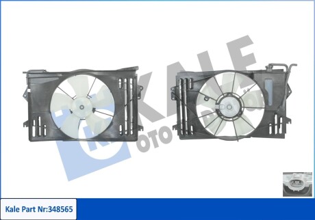 TOYOTA вентилятор радіатора Corolla E12 1.4/1.8 01- Kale 348565