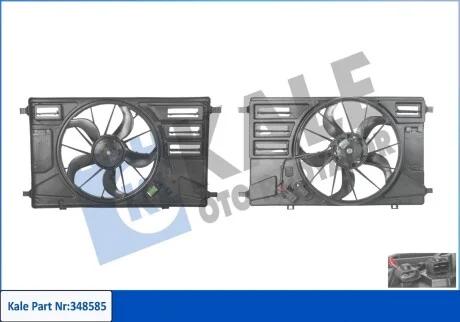Вентилятор охлаждения радиатора с кожухом Ford Transit, Tourneo Custom Fan & Motor & Shroud KALE OTO RADYATOR Kale 348585
