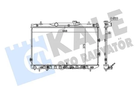 Радиатор охлаждения Kia Cerato KALE OTO RADYATOR Kale 348625
