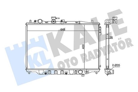 MAZDA радіатор охолодження 626 III 1.8/2.2 87- Kale 348630