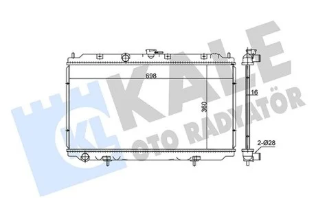KALE NISSAN радіатор охолодження Almera II,Primera 1.5/1.8 00- Kale 348640