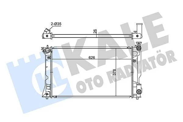 KALE TOYOTA радіатор охолодження Avensis 2.0 03- Kale 348650 (фото 1)