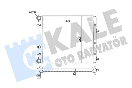 Радиатор охлаждения Seat Ibiza IV, Toledo IV, Skoda Fabia, Rapid KALE OTO RADYATOR Kale 349245