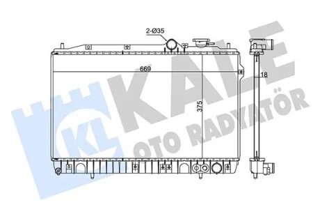 KALE HYUNDAI Радиатор охлаждения Lantra I Kale 349250