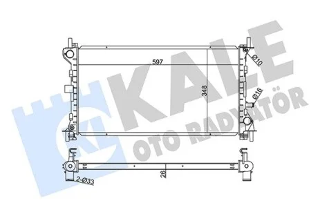 KALE FORD радіатор охолодження Focus 1.8DI/TDCi 99- Kale 349700