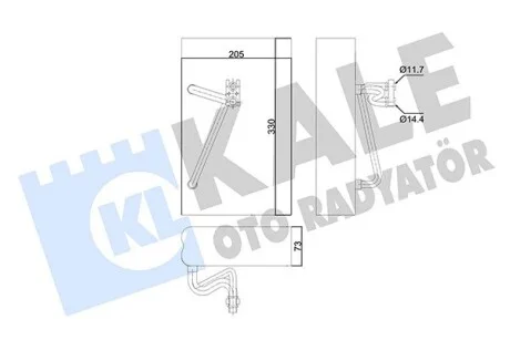 KALE OPEL Випарник Vectra B 95- Kale 350030