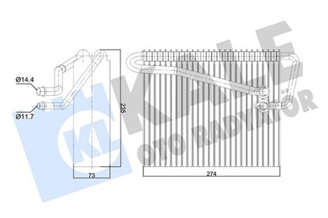 OPEL Випарник Astra G 98- Kale 350050