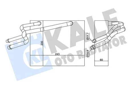 KALE RENAULT Випарник Clio II, Kangoo 98- Kale 350060