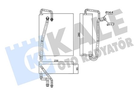 OPEL випарник Astra G 98- Kale 350120