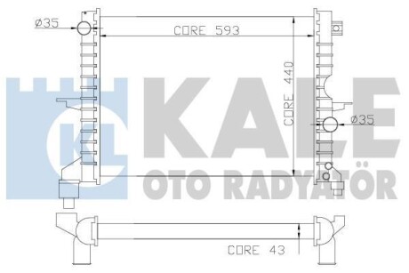 LANDROVER Радиатор охлаждения Discovery II 2.5Td 98- Kale 350400 (фото 1)