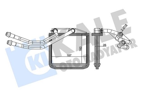 Радиатор отопителя Fiat Egea, Doblo, Pratico, Linea, Grande Punto OTO RADYATOR Kale 350515