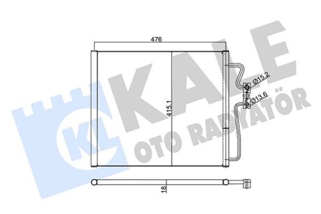 BMW радіатор кондиціонера 7 E38 725tds/750 97- Kale 350535