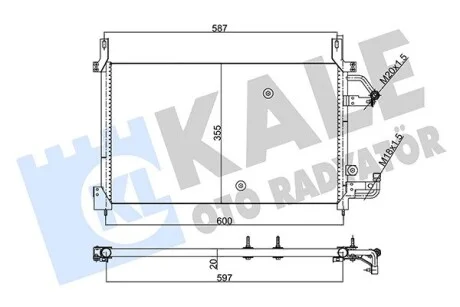 KALE DAEWOO радіатор кондиціонера Nexia,Espero 95- Kale 350555