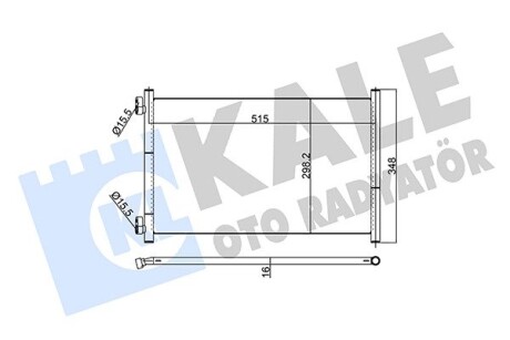 FIAT радіатор кондиціонера Punto 1.3/1.9JTD 99- Kale 350560