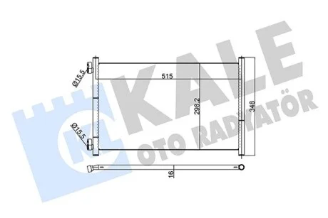 KALE FIAT радіатор кондиціонера Punto 1.3/1.9JTD 99- Kale 350560