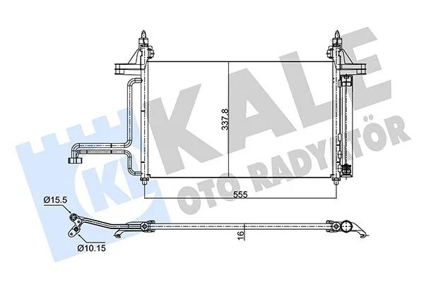 KALE FIAT Радіатор кондиціонера (конденсатор) Stilo 01- Kale 350575 (фото 1)