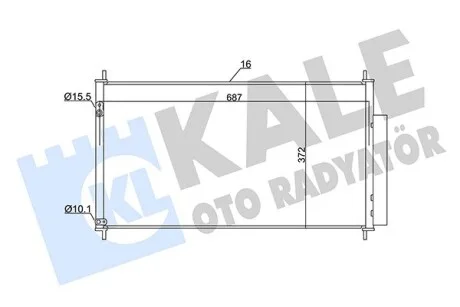 KALE HONDA Радіатор кондиціонера (конденсатор) Civic IX 14/2.2 12- Kale 350605