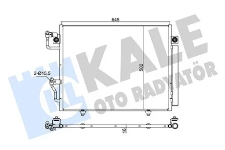 Радиатор кондиционера Mitsubishi Pajero III KALE OTO RADYATOR Kale 350630