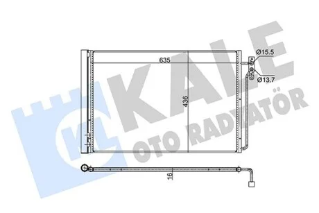 KALE LANDROVER Радіатор кондиціонера (конденсатор) Range Rover III 3.0d/4.4 02- Kale 350665