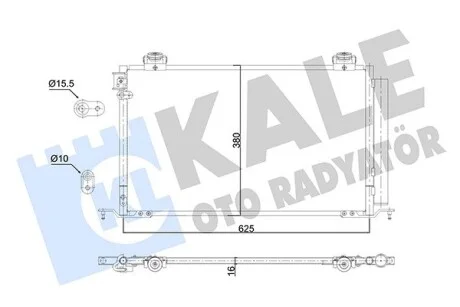 Радіатор кондиціонера Toyota Avensis KALE OTO RADYATOR Kale 350705