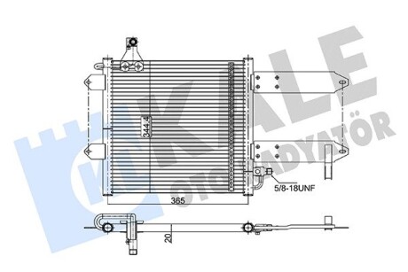 VW радіатор кондиціонера Polo 94-,Seat Kale 350710