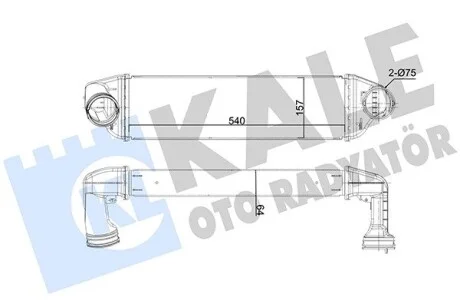 KALE BMW Интеркулер X3 E83 2.0/3.0d 05- Kale 350770