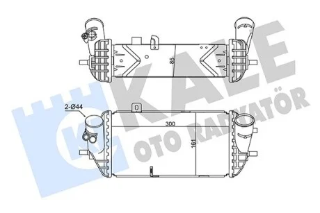 KALE HYUNDAI Интеркулер i20/30,Solaris IV,Kia Ceed,Rio III,IV 1.1/1.6CRDi Kale 350785