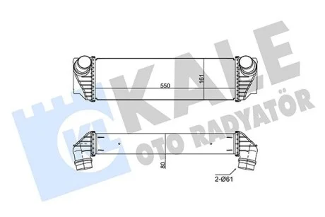 KALE BMW інтеркулер 5 F10,Gran Turismo,6,7 F01 4.0d Kale 350830