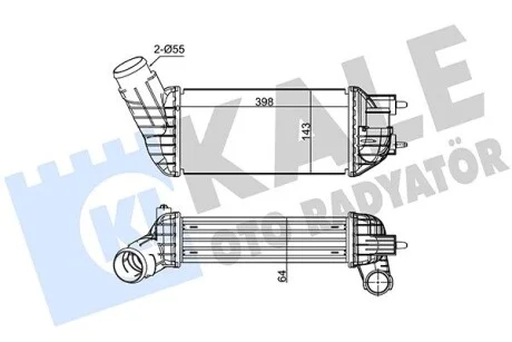 KALE FORD інтеркулер Transit 2.2/2.4TDCi 06- Kale 350850