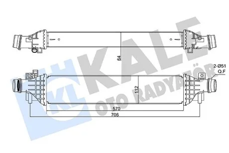KALE OPEL інтеркулер Mokka,Chevrolet 1.4 Kale 350920