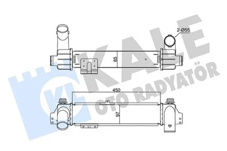 Интеркулер KIA Sorento (02-) 2.5 CRDi KALE OTO RADYATOR Kale 350935
