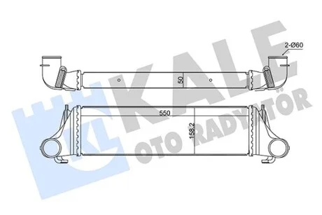 KALE BMW інтеркулер X5 E53 3.0d 01- Kale 350955