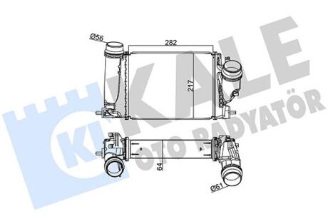 Интеркулер Renault Kadjar (15-), Megane IV (16-)/Nissan Qashqai (14-), X-Trail (Kale 350985