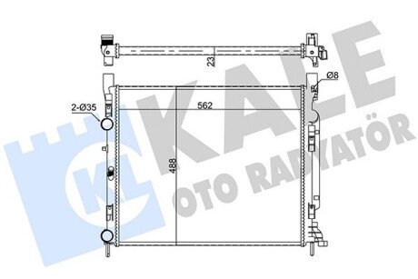 Радиатор охлаждения Renault Kangoo, Grand Kangoo, Kangoo Express, Kango Be Bop - Kale 351010