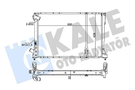 KALE RENAULT радіатор охолодження Espace III,Laguna I 2.2dT 96- Kale 351015