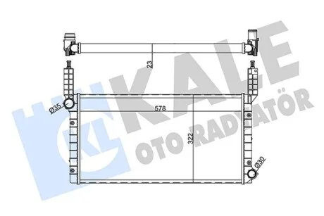 KALE FIAT Радиатор охлаждения Doblo 1.2 01- Kale 351225