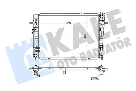 Радиатор охлаждения Hyundai Tucson, Kia Sportage KALE OTO RADYATOR Kale 351240