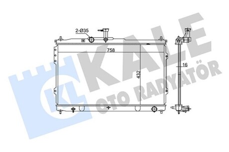 HYUNDAI радіатор охолодження H-1 2.5CRDi 08- Kale 351245