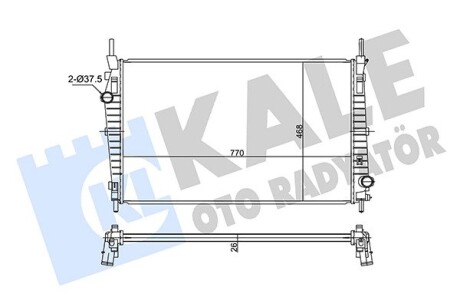 FORD радіатор охолодження Transit 3.2TDCi 07- Kale 351275