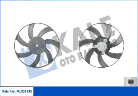 Вентилятор охолодження радіатора Renault Clio II, III, Modus KALE OTO RADYATOR Kale 351335