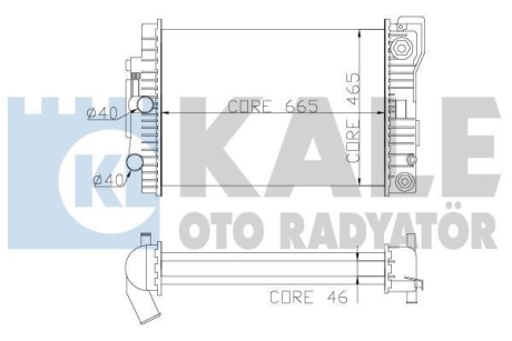 DB радіатор охолодження S-Class W140 3.2 91- Kale 351500