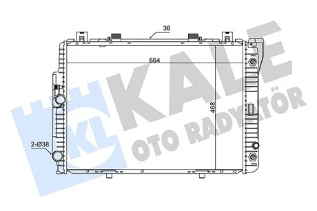 KALE DB радіатор охолодження S-Class W140 3.2 91- Kale 351500
