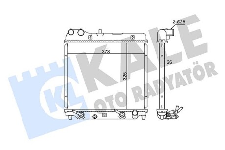 HONDA радіатор охолодження Jazz II 1.2/1.3 02- Kale 351680