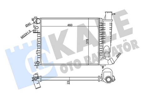 CITROEN Радиатор охлаждения Xsara,ZX 1.4/1.6 Kale 351815