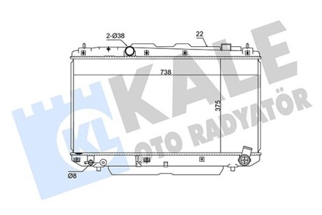 TOYOTA Радиатор охлаждения Rav 4 II 2.0D 01- Kale 351825