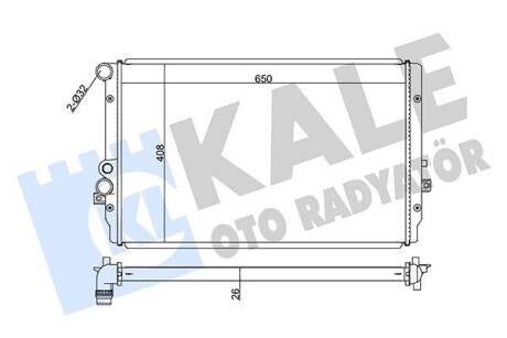 VW радіатор охолодження Bora,Golf IV 1.9TDI 00- Kale 351905