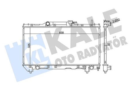 TOYOTA Радіатор охолодження Carina E 1.6/1.8 92- Kale 351920